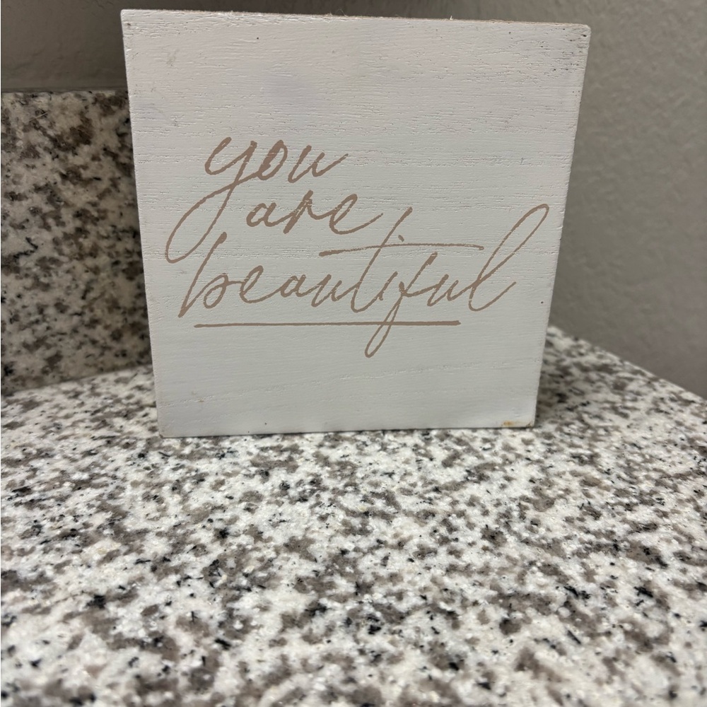 Decorative Sign with Inspirational Quote